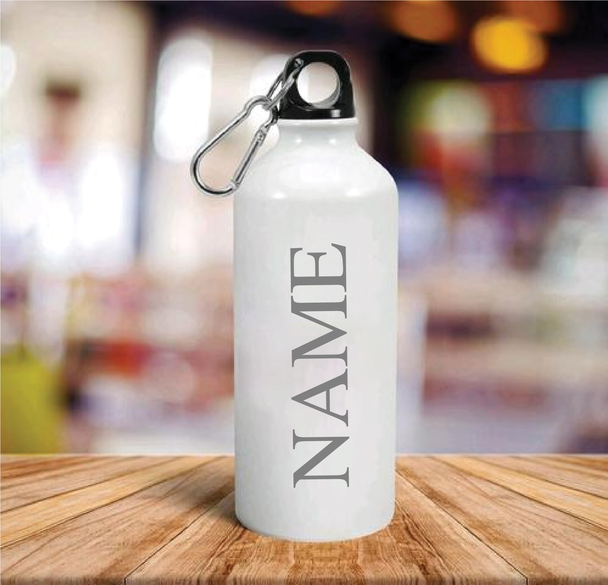 Personalised Engraved Aluminium Water Bottle with Name